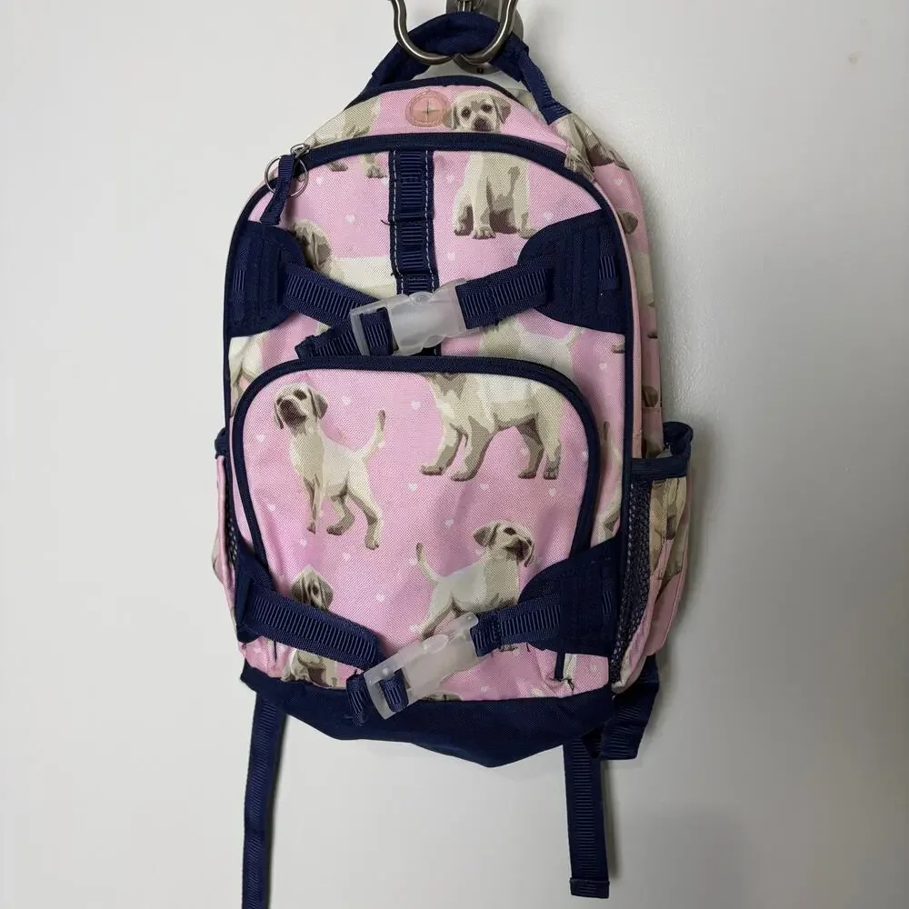 Pottery Barn Kids Small Mackenzie Backpack Pink Puppy Print School retired print